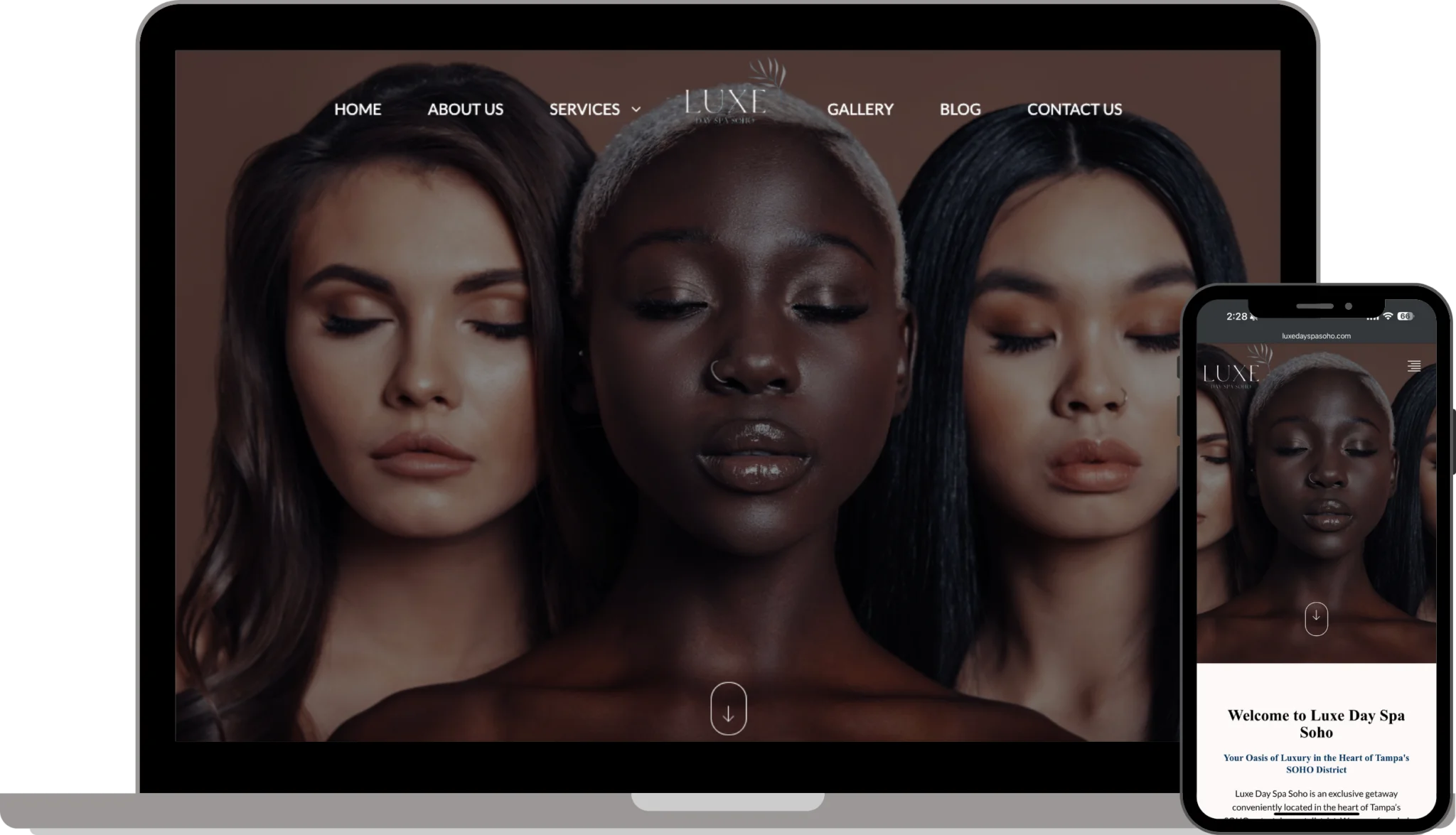 Luxe Day Spa SoHo luxury spa website redesign by Evolved Marketing Tampa
