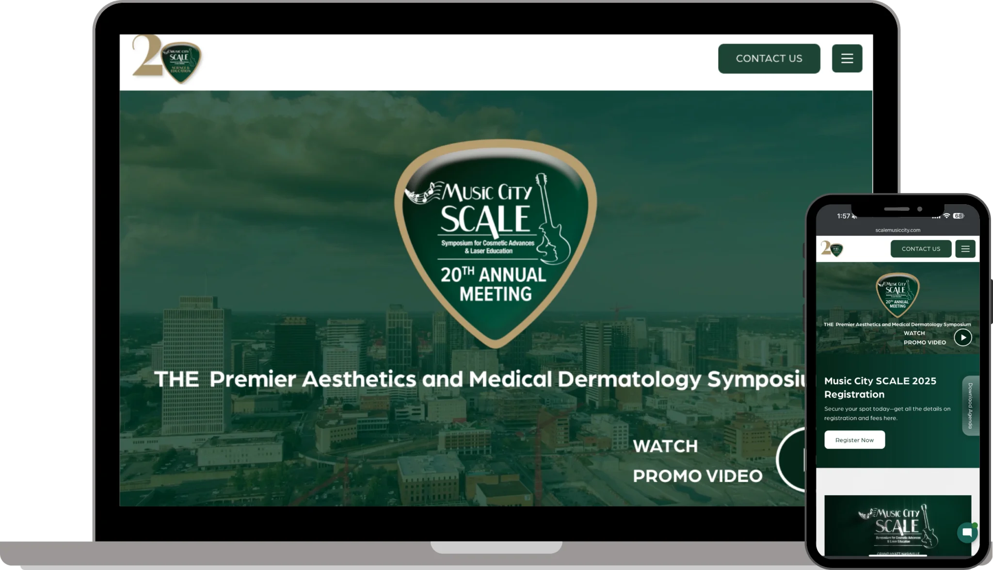 SCALE Music City music organization website design case study