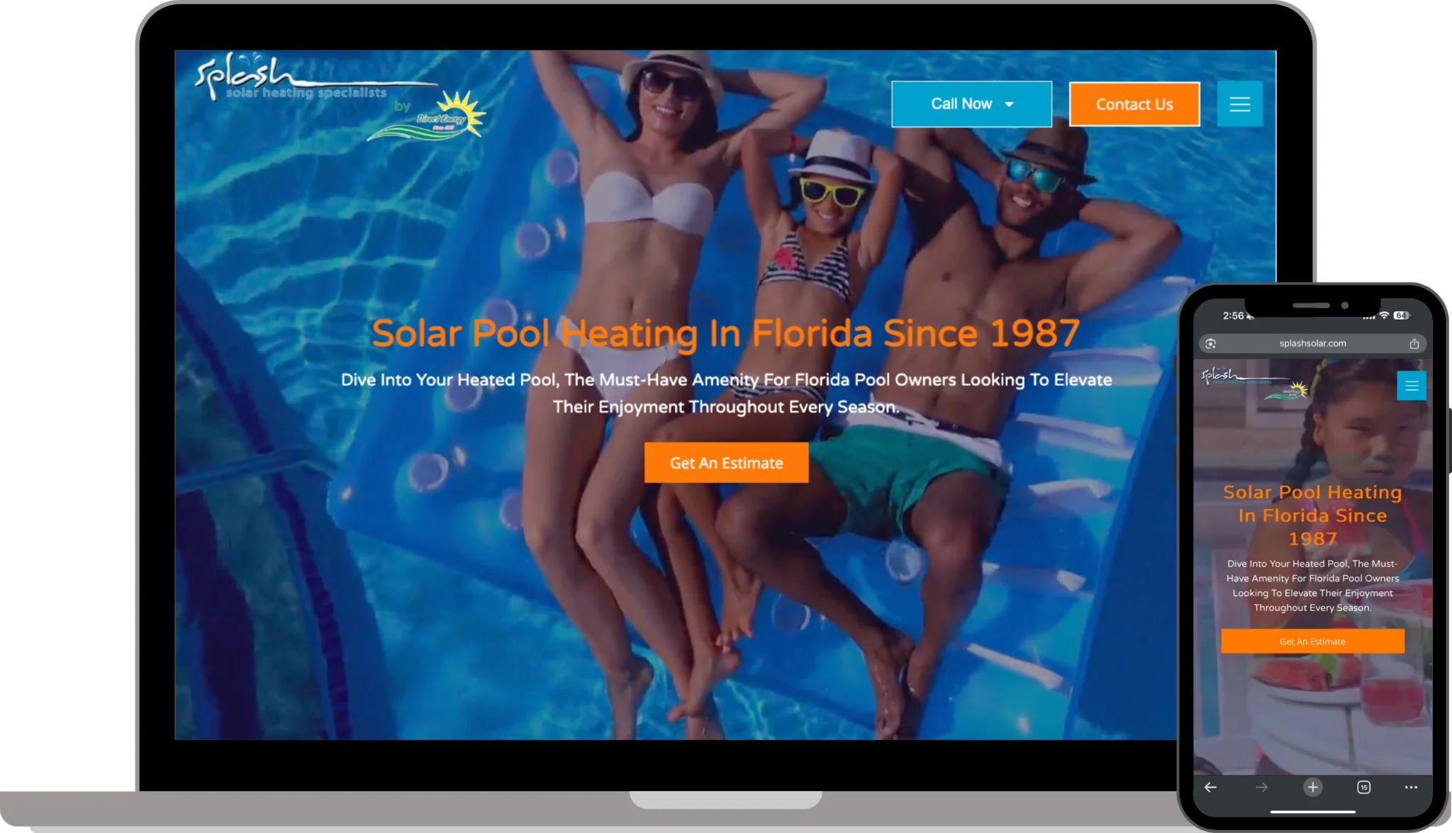 Splash Solar solar energy website redesign by Evolved Marketing